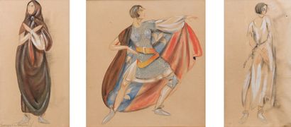 null POGÉDAÏEV GEORGES DE (1897-1971)

Trois dessins de costumes, pour Jeanne d’Arc

Crayon,...