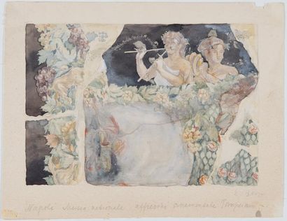 null LÉON BAKST (1866-1924)

Etude de fresques pompéiennes, les musiciens

Aquarelle...