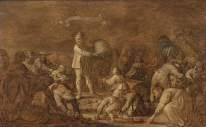 null Attribué à Adriaen Pietersz. van de VENNE

(Delft 1589 - 1662 La Haye)

« T...
