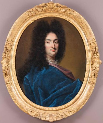 null Ecole FRANCAISE vers 1690, entourage de Hyacinthe RIGAUD

Portrait d’un élégant...