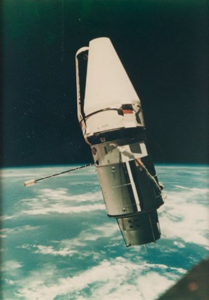 NASA Gemini IX, L'Aligator vue de Gemini IX, 4 juin 1966. Tirage chromogénique d'époque...