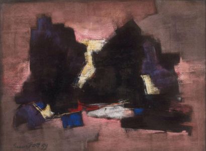 null Francis BOTT (GER/1904-1998)

Composition rouge et bleue, 1959

Gouache sur...