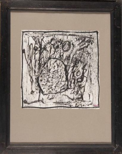 null Jacques DOUCET (FRA/1924-1994)

Composition, 1963

Encre sur papier

37 x 36...