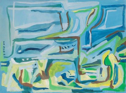 null André LANSKOY (RUS/1902-1976)

Composition, ca. 1970

Gouache et aquarelle sur...