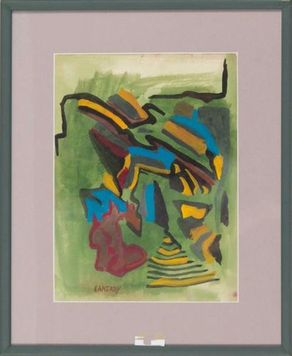 null André LANSKOY (RUS/1902-1976)

Composition, ca. 1970

Gouache et aquarelle sur...