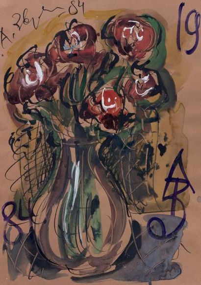 null ZVÉREV Anatole Timoféevitch (1931-1986), attribué à

Bouquet de fleurs

Aquarelle,...