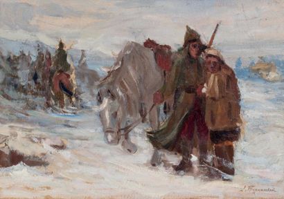 null TOURJANSKY Léonard Viktorovitch (1875-1945)

Scène d’hiver de la guerre civile

Huile...