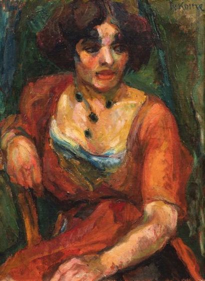 null MICHEL KIKOINE (Gomel 1892 - Cannes 1968)

Portrait de femme en rouge

Huile...