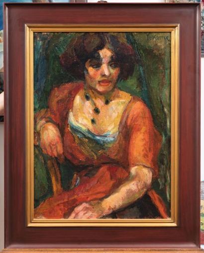 null MICHEL KIKOINE (Gomel 1892 - Cannes 1968)

Portrait de femme en rouge

Huile...