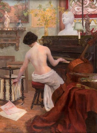 null MARCEL POURET (1870-?)

La pianiste

signé et daté ‘Marcel Pouret 1912’ (en...