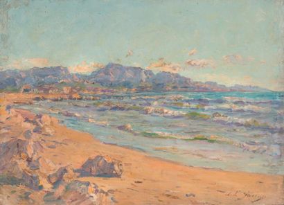  ADOLPHE LOUIS GAUSSEN (1871-1954)
Bord de mer à Marseille
signé ‘A. L. Gaussen’...