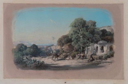 Vincent COURDOUAN (1810-1893) Vue d’Alger, 1852 

Pastel sur papier?Signé, dédicacé...