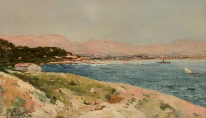 Alfred CASILE (1848-1909) Vue de Marseilleveyre 

Huile sur toile?Signée en bas à...