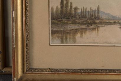 Paul Camille GUIGOU (1834-1871) Bord de rivière, 1869 

Aquarelle sur papier?Signé...