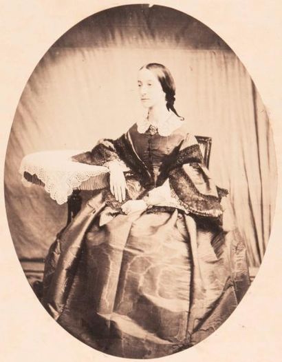ATTRIBUÉ À JOSEPH VIGIER (1821-1894) Portrait de Françoise de Bragance, ou Françoise...