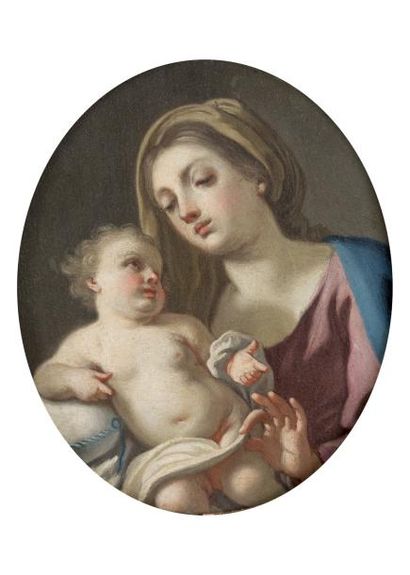 Francesco de MURA (Naples 1696 – 1782) Vierge à l’Enfant
Cuivre



11 x 9,5 cm
x