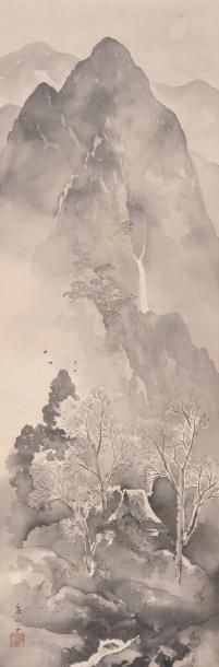 null Deux encres sur soie

JAPON - Epoque SHOWA (1926 - 1945)

Paysage montagneux...