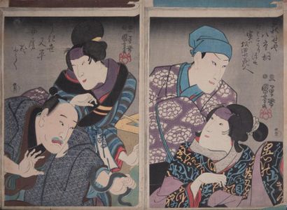 null Utagawa Toyokuni III (1786-1865) et

Utagawa Kuniyoshi (1798-1861)

Trois triptyques...