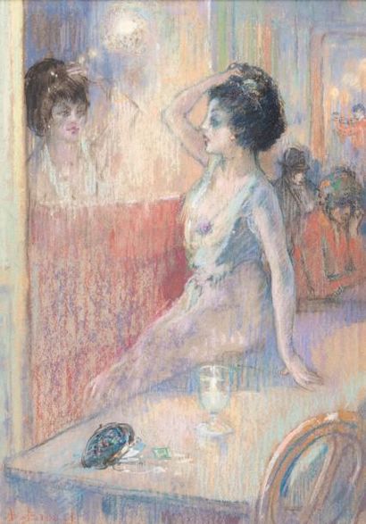 AUGUSTE BROUET (1872-1941) Auguste BROUET (1872-1941)

Le reflet

Pastel sur papier

Signé...