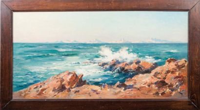 Gilbert GALLAND (1870-1956) Gilbert GALLAND (1870-1956)

Vue sur les Îles du Frioul

Huile...