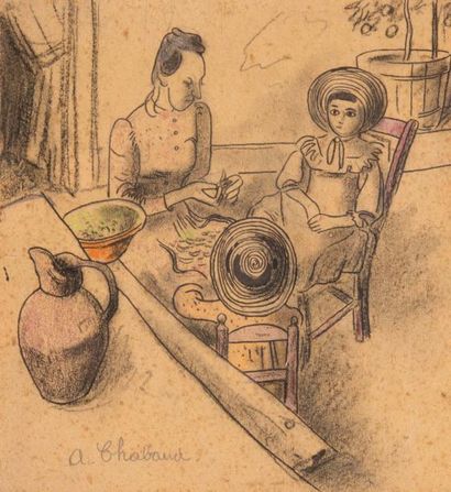 Auguste CHABAUD (1882-1955) Auguste CHABAUD (1882-1955)

Le goûter, 1901

Dessin...