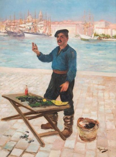Théodore JOURDAN (1833-c.1906) Théodore JOURDAN (1833-c.1906)

Pêcheur sur le port

Huile...