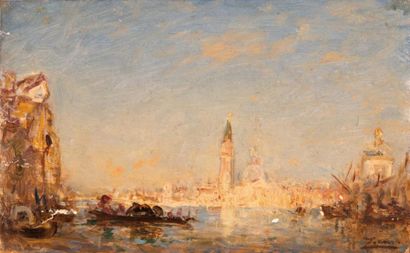 Félix ZIEM (1821-1911) Félix ZIEM (1821-1911)

Vue de Venise 

Huile sur papier marouflé...