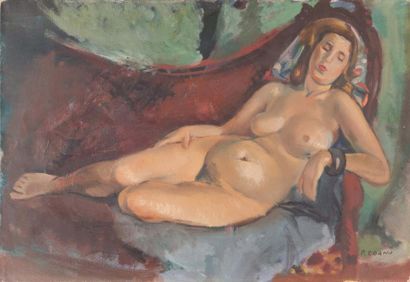 Pierre CORNU (1895-1996) Pierre CORNU (1895-1996)

Femme allongée

Huile sur toile

Signée...