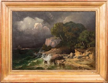 Vincent COURDOUAN (1810-1893) Vincent COURDOUAN (1810-1893)

Bord de côte par tempête,...