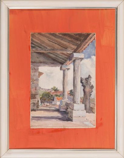 ANONYME Anonyme

Terrasse

Aquarelle sur papier 

26,5 x 18 cm