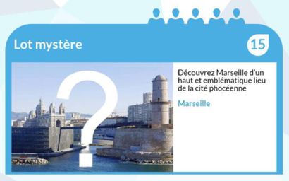 null Lot mystère
Découvrez Marseille d'un haut et emblématique lieu de la cité phocéenne...