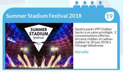 null Summer Stadium Festival 2018
Quatre packs VIP Clubber (accès à un salon privilégié,...