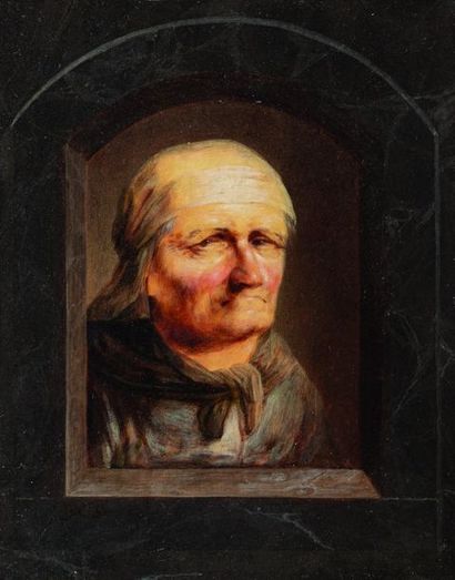 Johann Conrad SEEKATZ (Grünstadt 1719 – Darmstadt 1768) Portrait d’un vieil homme...