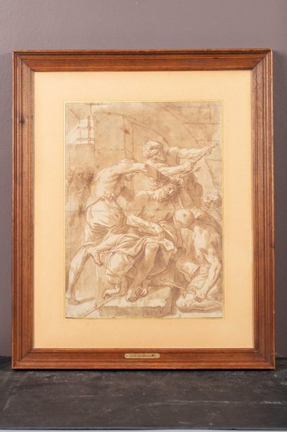 Attribué à Ludovico CARRACCI (1555 – 1619) Le Christ couronné d’épines 

Plume et...