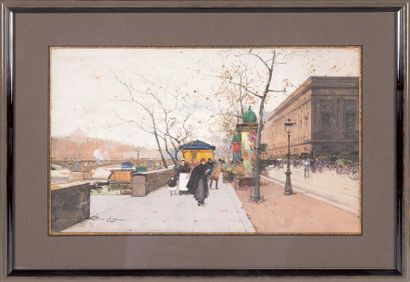 null EUGÈNE GALIEN-LALOUE ( 1854-1941)

Paris, le quai du Louvre et le Pont des Arts

signé...