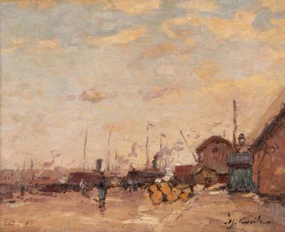 null Alfred CASILE (1848-1909) 

Le quai de Rive-Neuve à Marseille. 

Huile sur carton....