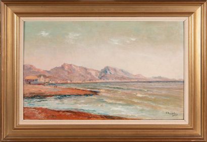 null Louis NATTERO (1870-1915) 

Paysage de bord de mer en Provence. 

Huile sur...