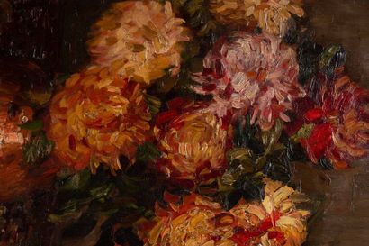 null Horace RICHEBÉ (1871-1964) 

Bouquet de fleurs, 1918. 

Huile sur toile.?Signée...