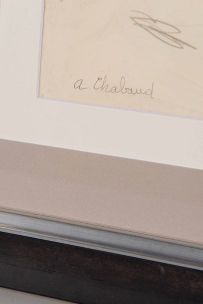 null Auguste CHABAUD (1882-1955) 

Oliviers dans les Alpilles, c.1940. 

Dessin.?Signé...