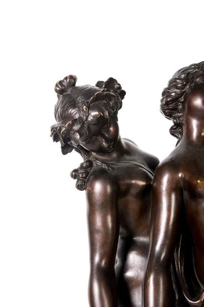 D'APRÈS CLAUDE-MICHEL CLODION (1738-1814) Bacchanale.

Groupe en bronze à patine...
