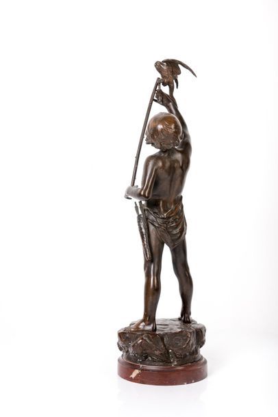 ANTOINE BOFILL (1894-1939) L'oiseleur.

Sculpture en bronze sur socle en marbre....