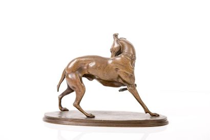 Antoine Louis BARYE (1795-1875) Levrier

Bronze signé sur le socle

H. 14 cm, L....