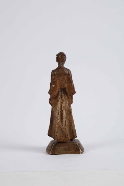 ALEXANDRE CLERGET (1856-1931) Petite sculpture en plâtre patiné représentant une...