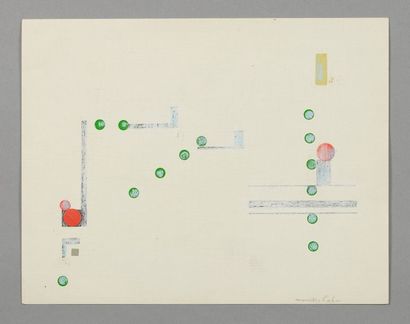 null MARCELLE CAHN (FRA/ 1895-1981)

Composition (cercles verts)

signé 'marcelle...