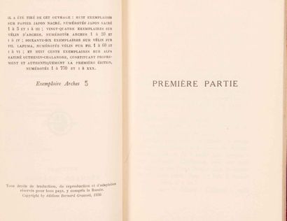null GIONO (Jean). Regain. Paris, Bernard Grasset, 1930.

In-12, demi maroquin rouge...