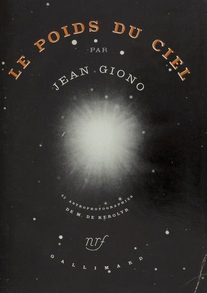 null [DE KEROLYR (Marcel)]. GIONO (Jean). Le Poids du Ciel. Paris, Gallimard,

1938.

In-4,...