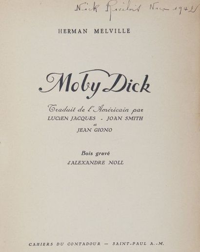 null MELVILLE (Herman). Moby Dick. Sans lieu [Saint-Paul], Aux Cahiers

du Contadour,...