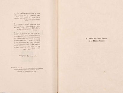 null GIONO (Jean). Un de Baumugnes. Paris, Bernard Grasset, 1929.

In-4, broché,...