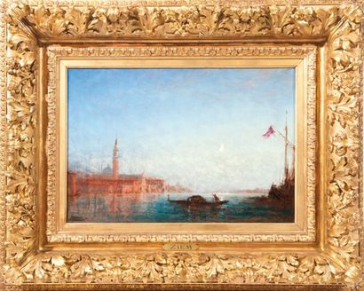 Félix ZIEM (1821-1911) Venise, le Bassin de Saint-Marc. Huile sur toile. Signée en...