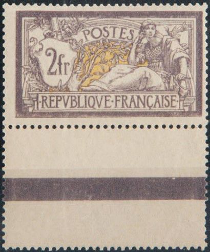 FRANCE YVERT N°122 MERSON 2F VIOLET timbre-poste neuf sans charnière, bord de feuille,...